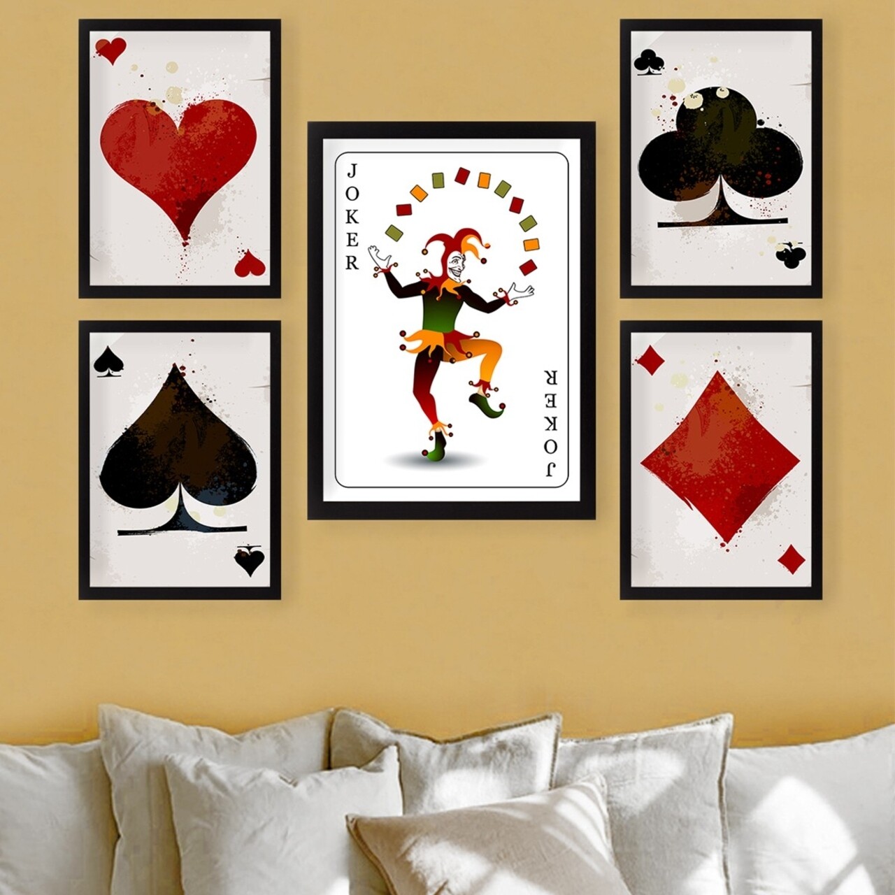 Set 5 tablouri decorative, SET_065, Lulu, 24x29 cm/34x44 cm, plastic - imagine 4